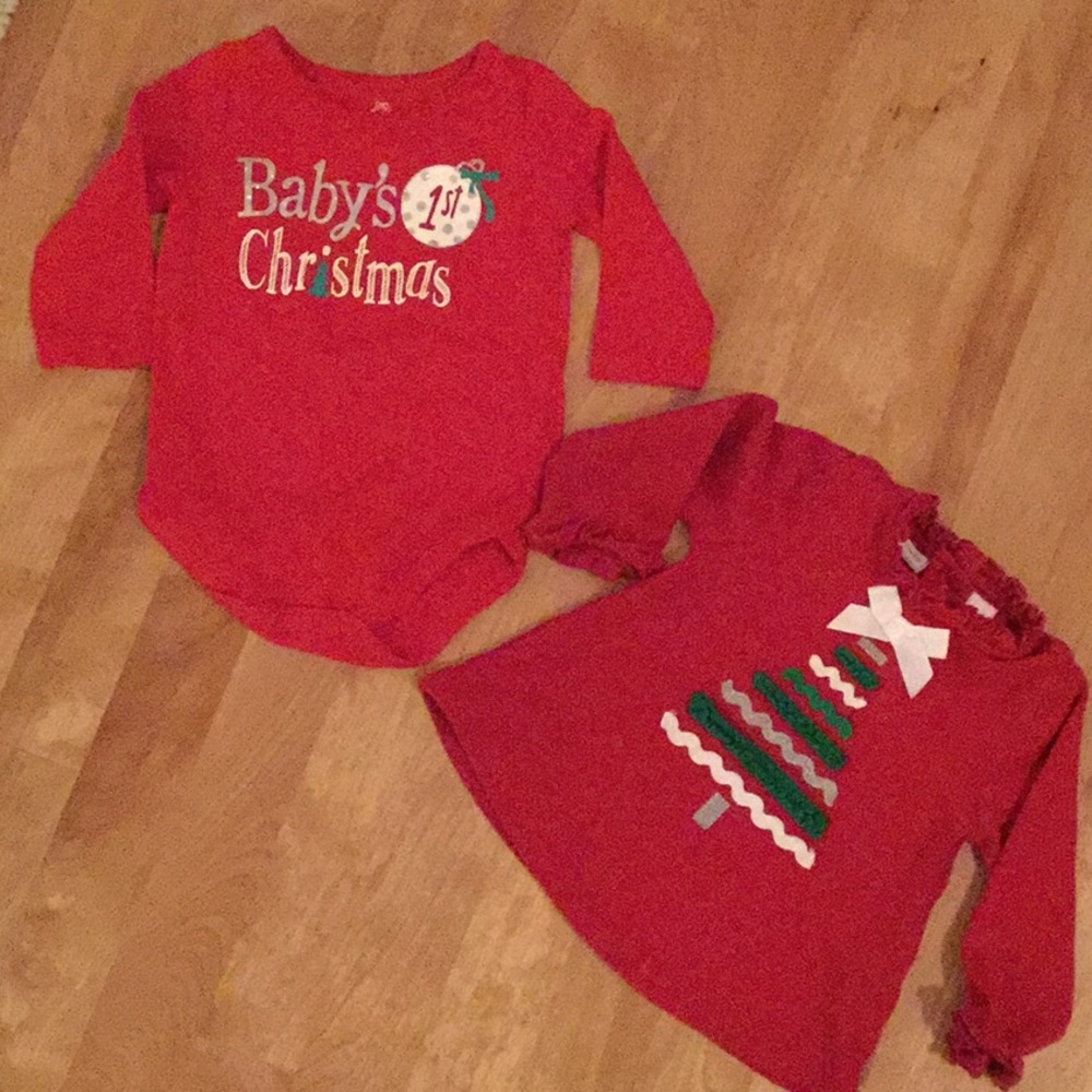 Holiday top  and holiday onesies